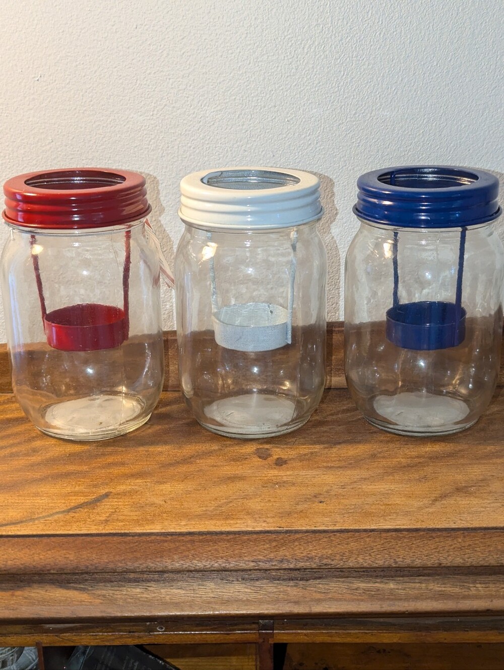 NWT Mason Jar Tea Light Lanterns - Set of 3🇺🇸🎆🇺🇸🎇